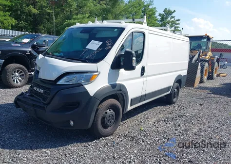 2023 Ram Promaster 2500 Low Roof 136 Wb из США, поврежденный, VIN 3C6LRVVG7PE559138